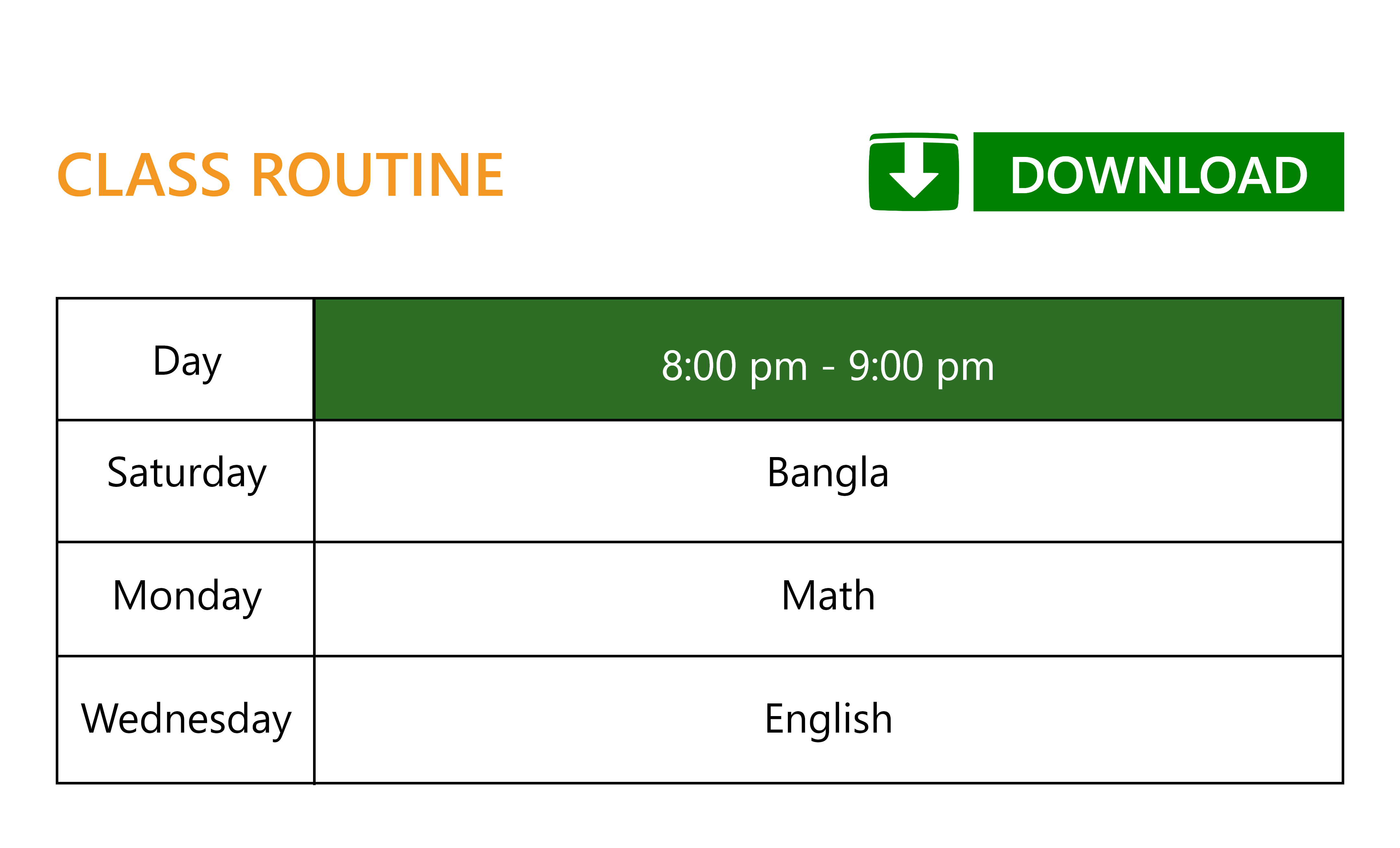 ১ম শ্রেণি - ইংলিশ ভার্সন